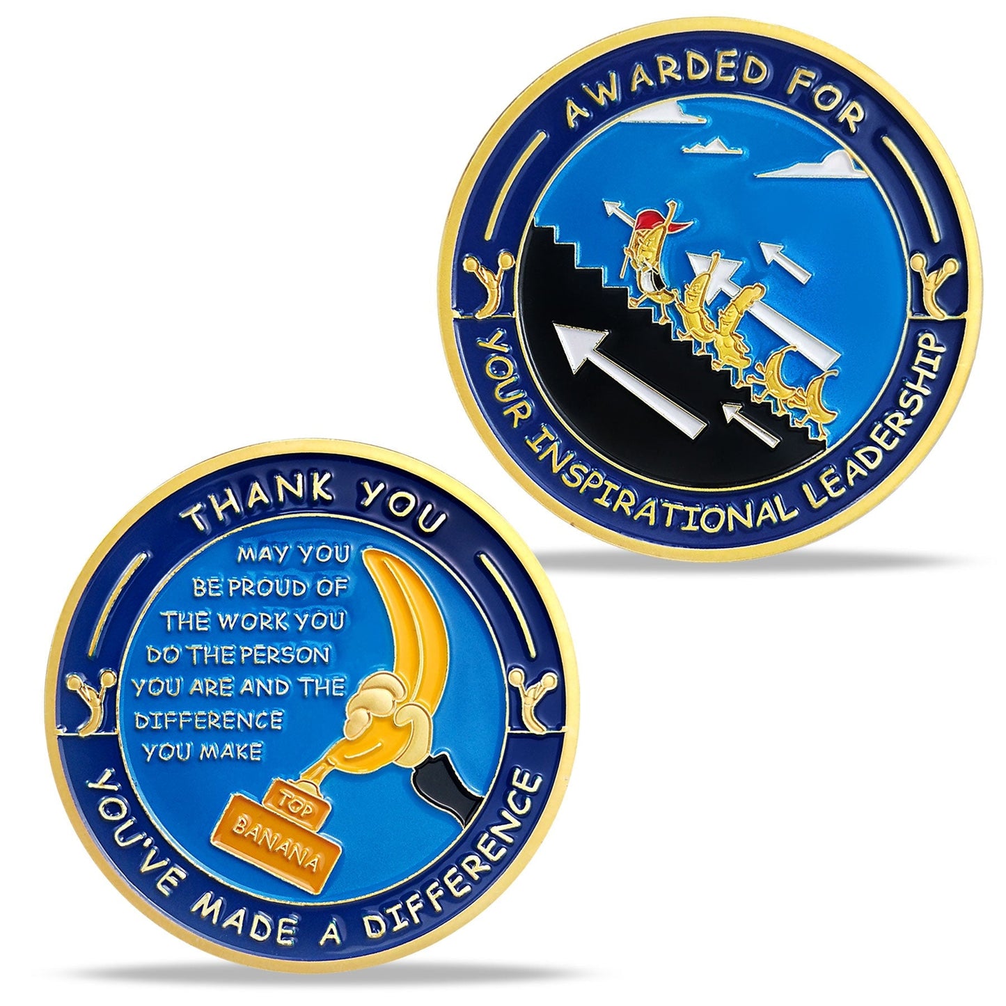 Encouragement Challenge Coin-Employee Appreciation Gifts Inspirational Thank You Coin for Students and Cowokers-Climb Stairs mysite
