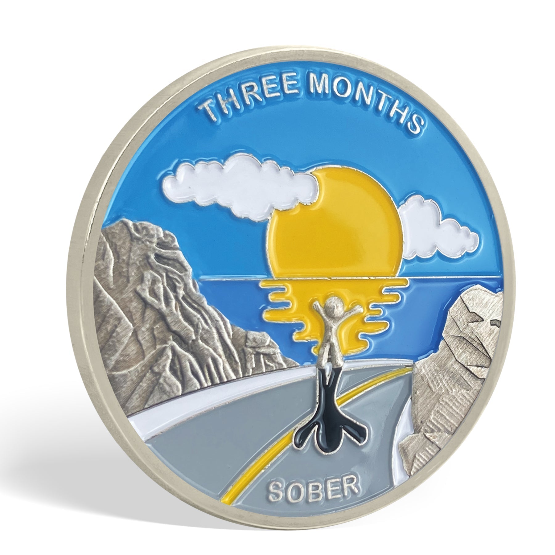 1 Month 1 Year Mountains and Highways Commemorative Gift Sobriety Coin mysite