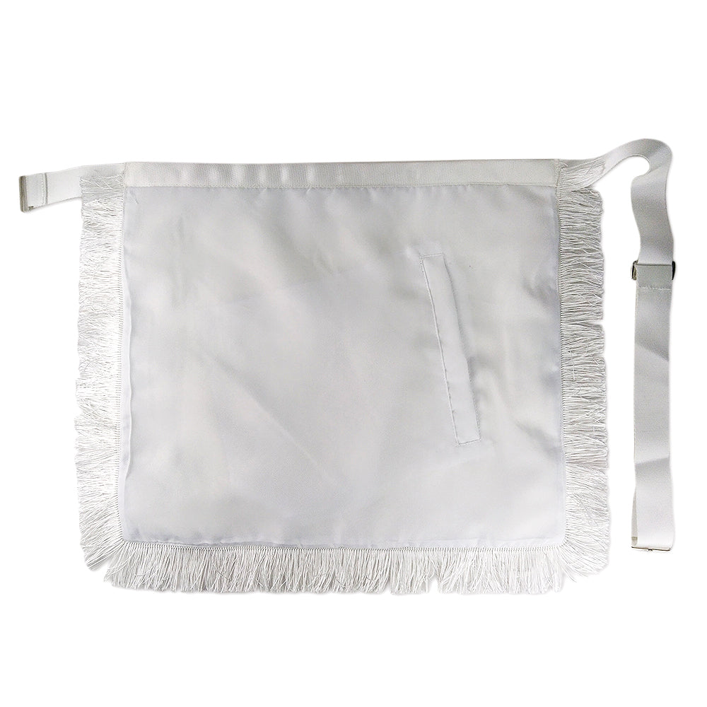 Masonic Blue Lodge Master Mason White Apron w/ Fringe mysite