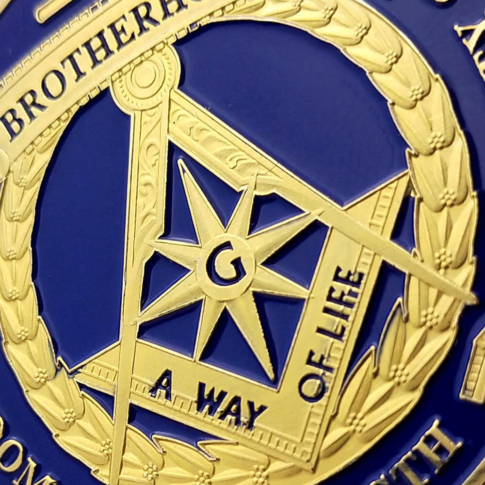 Freemasonry Brotherhood Gold Masonic Challenge Coin mysite