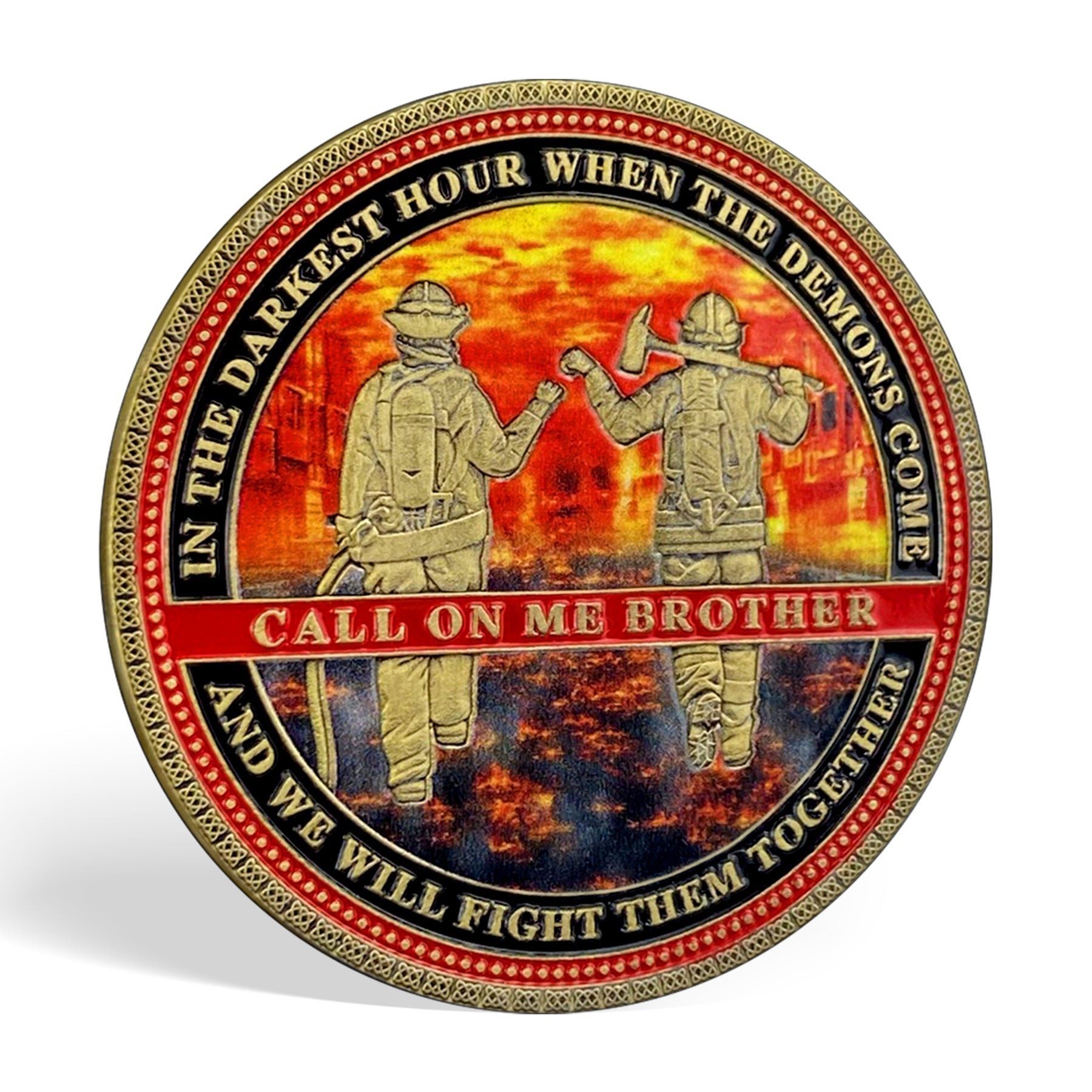 Fire Department Firefighter Brother Challenge Coin Thank You Appreciation Coin mysite