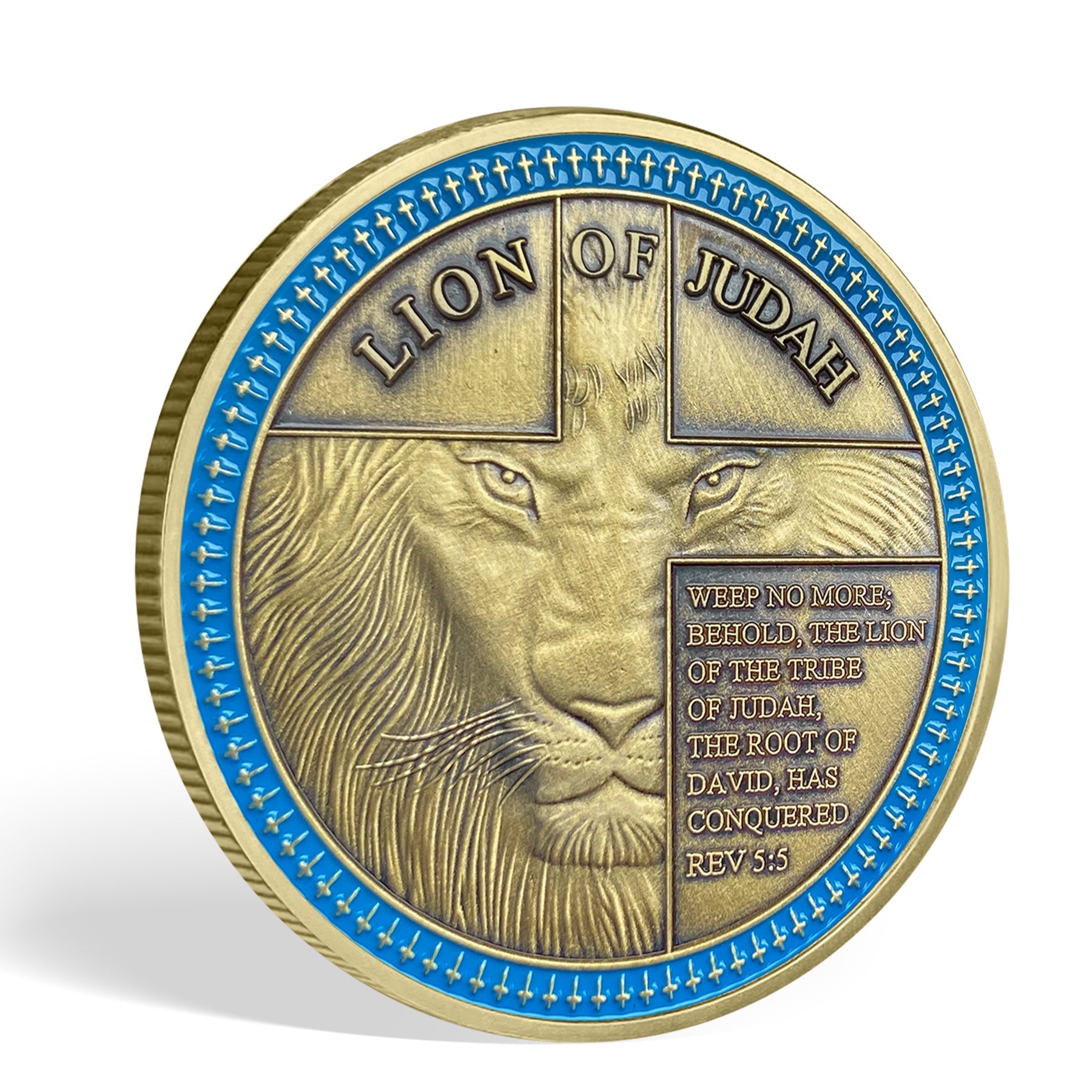 Lion of Judah Crosses Challenge Coin mysite