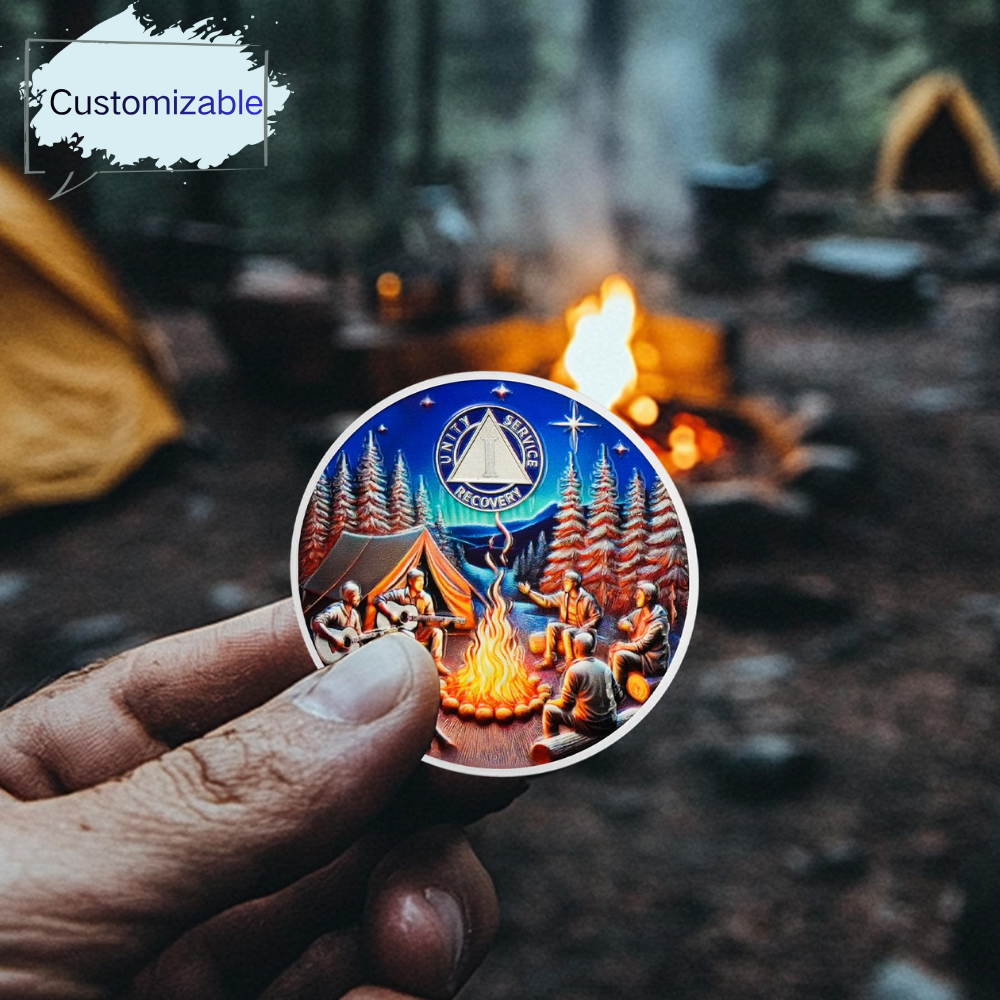 Personalized Camp Bonfire Sobriety Coin mysite