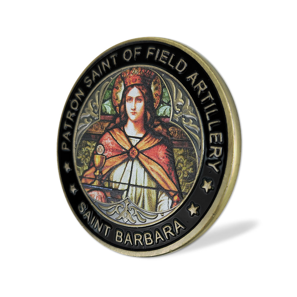 St Barbara Patron Saint of Artillery Oath Prayer Challenge Coin Military Badge mysite