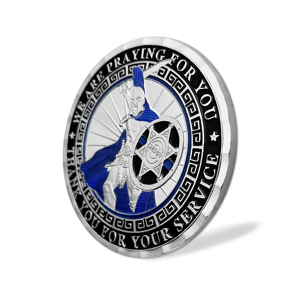 Deputy Sheriff's Prayer Spartan Warrior Police Challenge Coin mysite