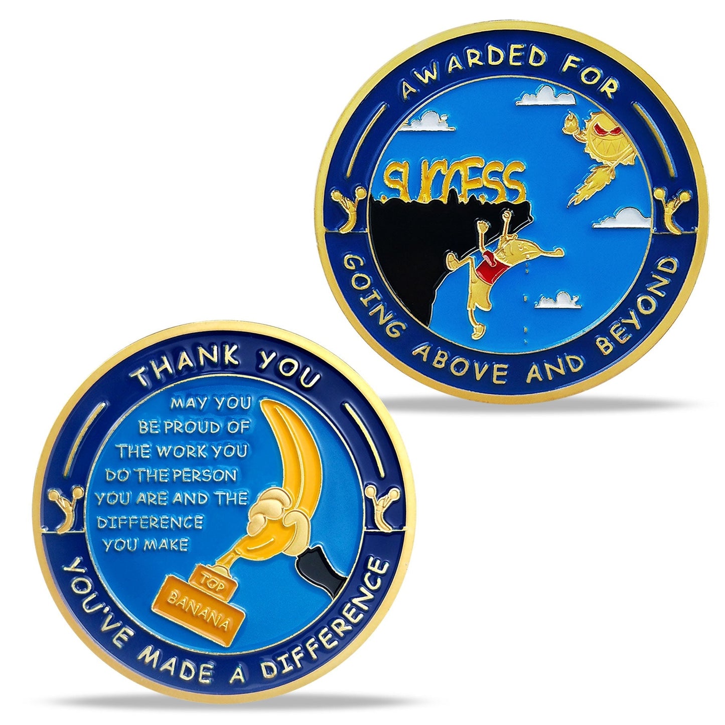 Encouragement Challenge Coin-Employee Appreciation Gifts Inspirational Thank You Coin for Students and Cowokers-Top Banana mysite