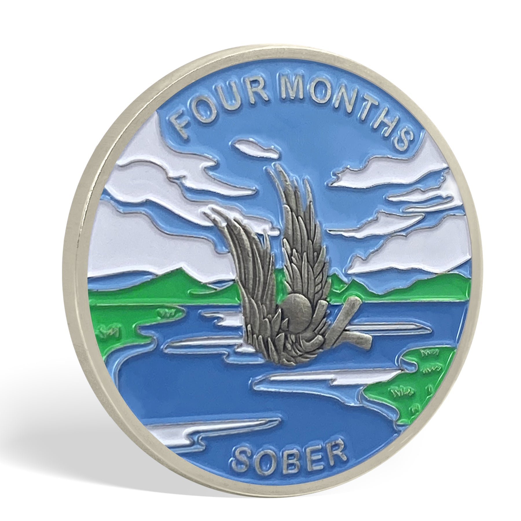 1 Month 1 Year Mountains and Highways Commemorative Gift Sobriety Coin mysite