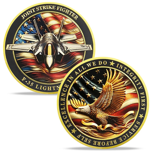 United States F-35 Lightning II Fighter Jet Air Force Challenge Coin mysite