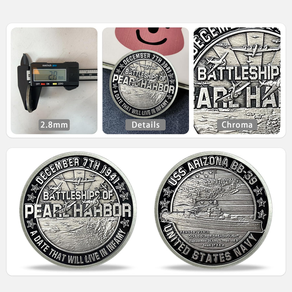 AtSKnSK USS Arizona Remember Pearl Harbor Challenge Coin Memorial Coin mysite