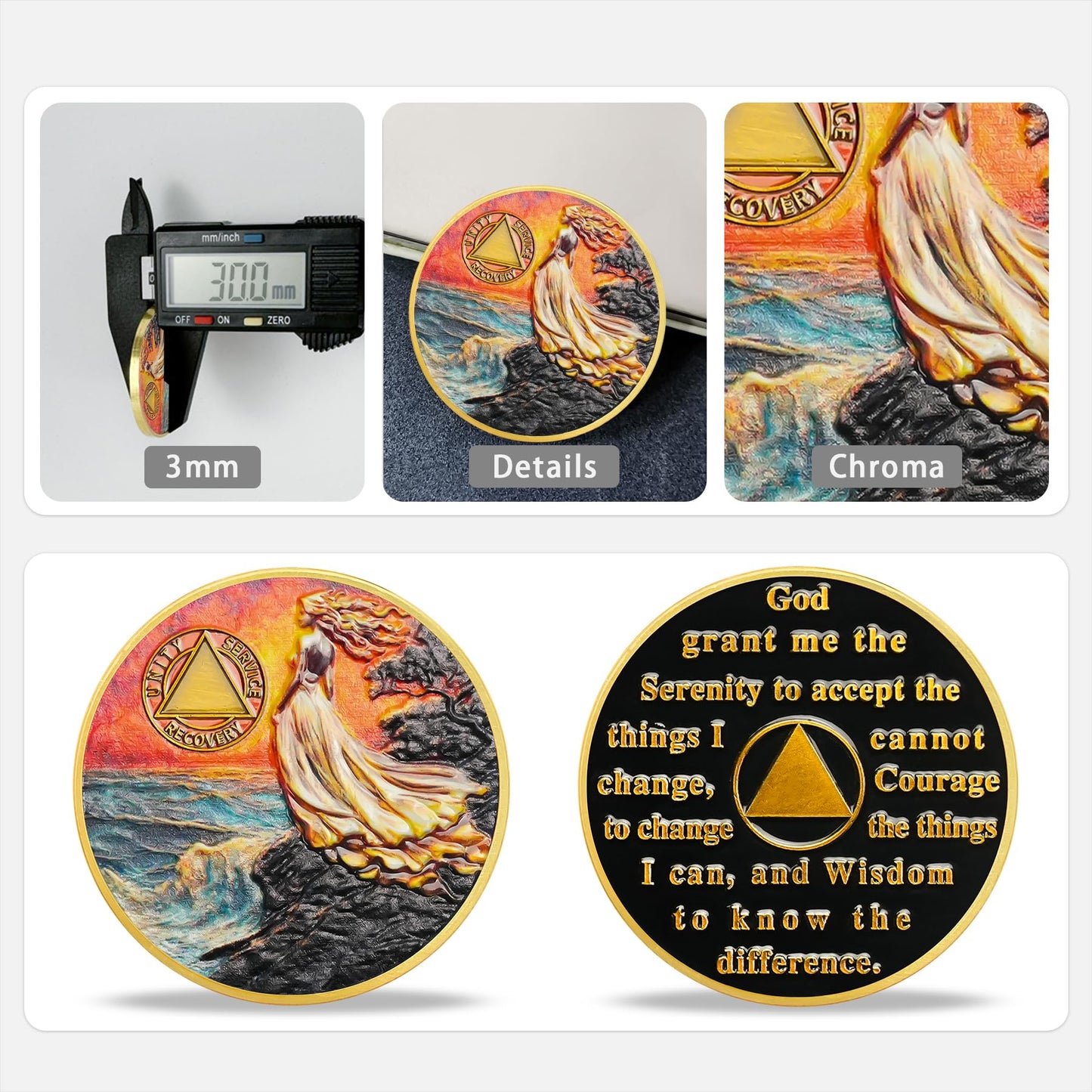 Personalized Powerful Woman Sobriety Coin mysite