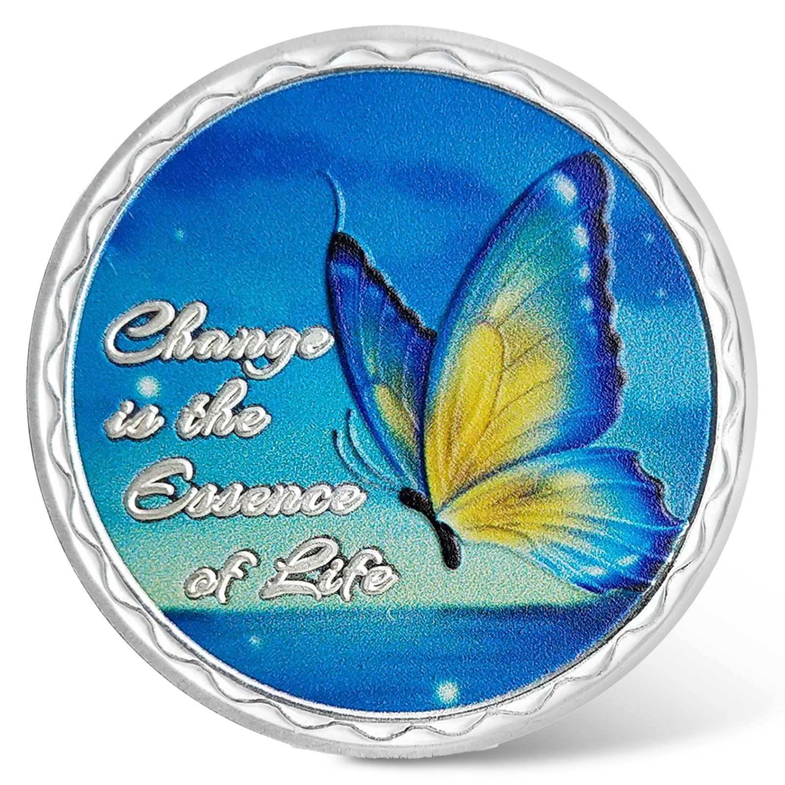 Change is The Essence of Life Butterfly Sobriety Coin mysite