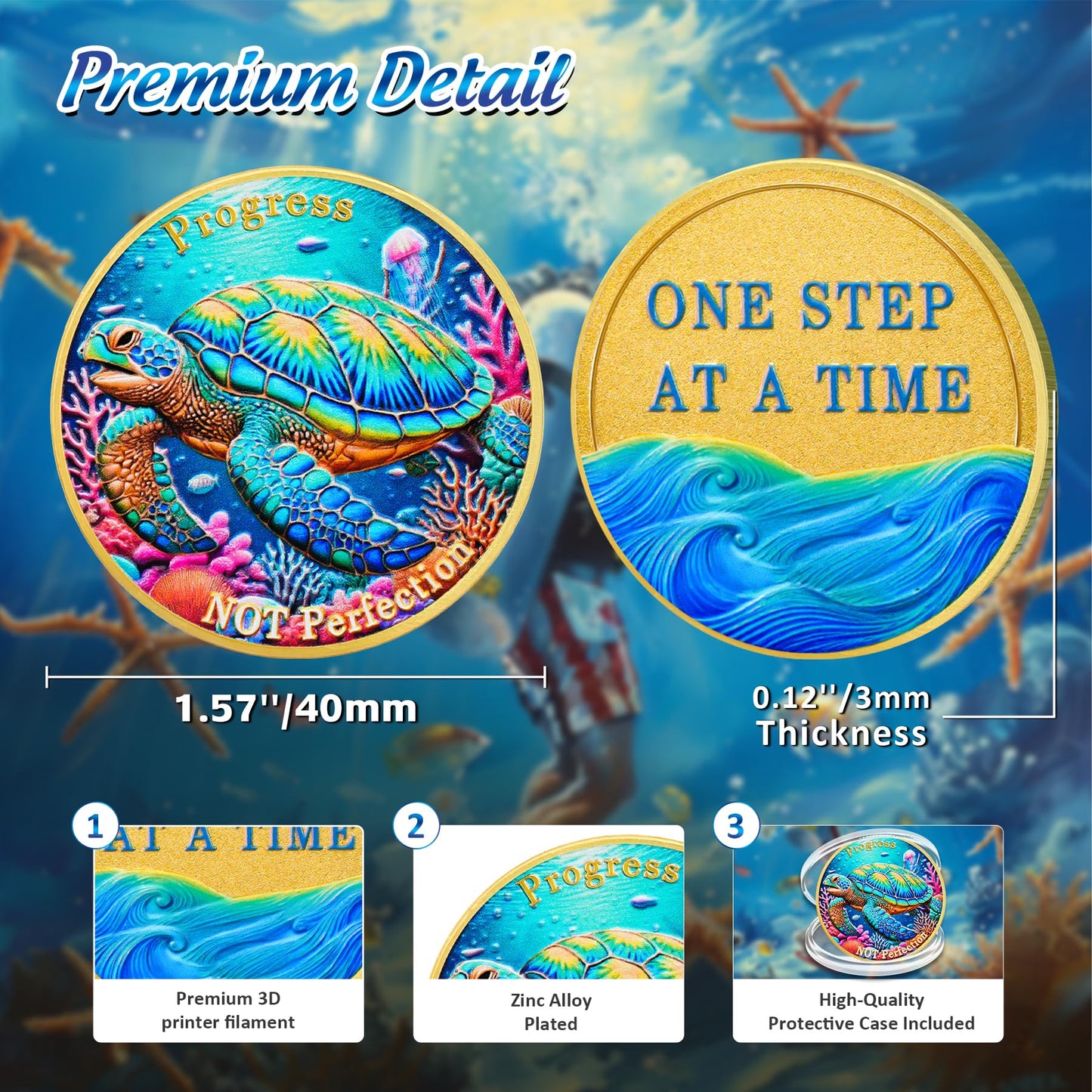Progress Sea Turtle Sobriety Coins mysite
