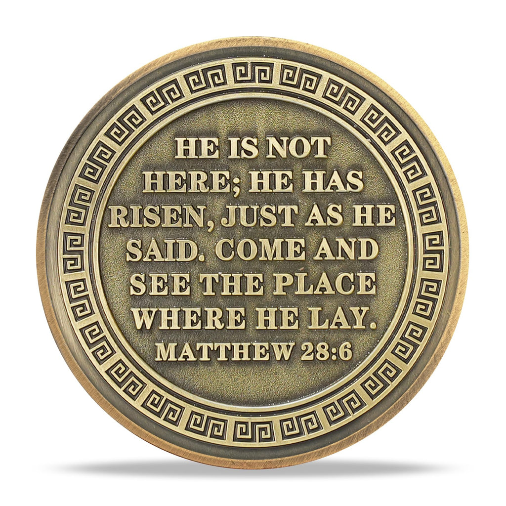 Jesus Stone Tomb Resurrection Religious Coin mysite