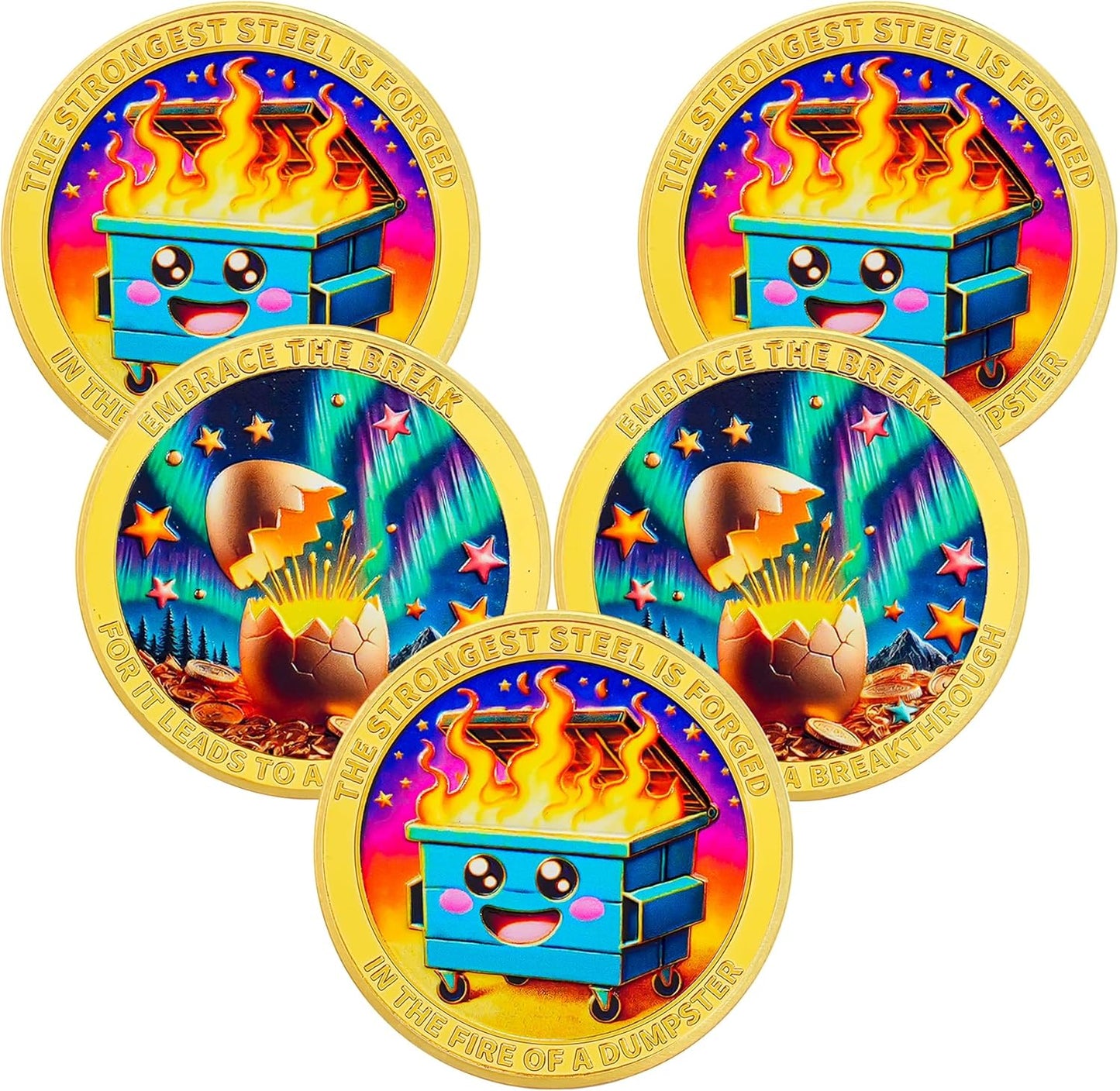 Emerging from Cocoon Dumpster Fire Coin mysite