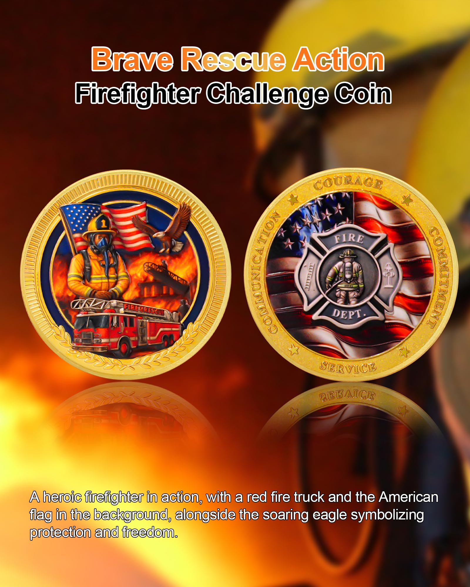 Firefighter Courage Commitment Challenge Coin mysite