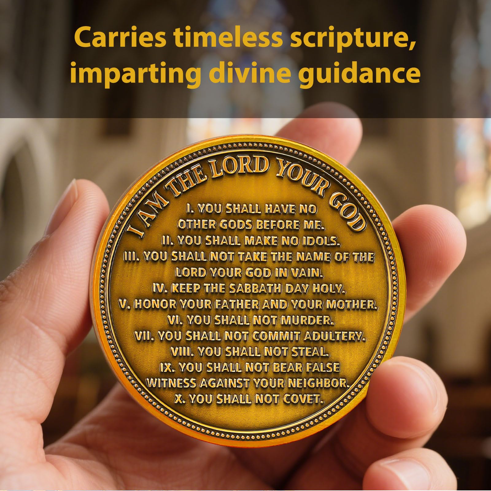 Exodus 20:1-17 Scripture Commandments Christian Challenge Coin mysite