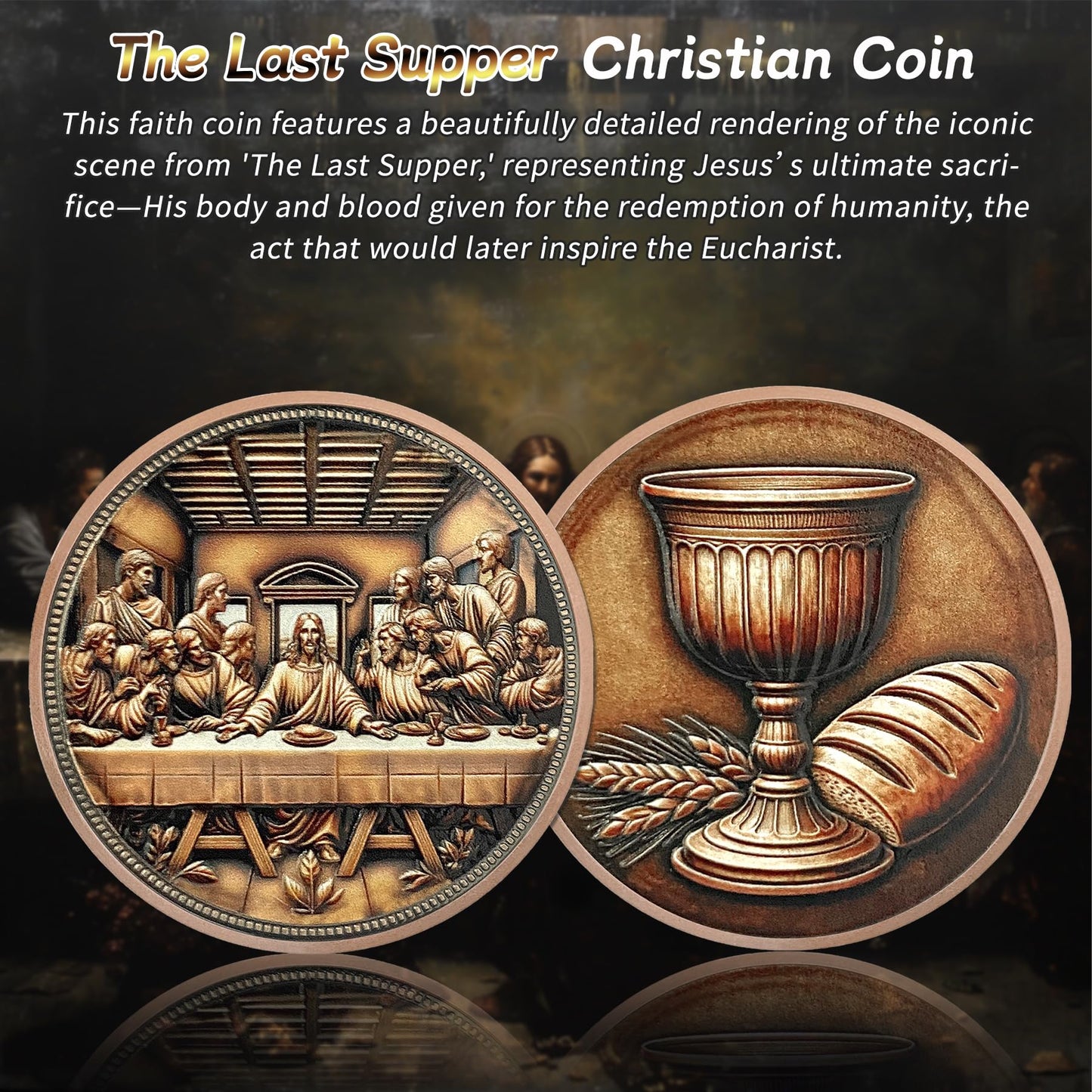 The Last Supper Christian Challenge Coin mysite