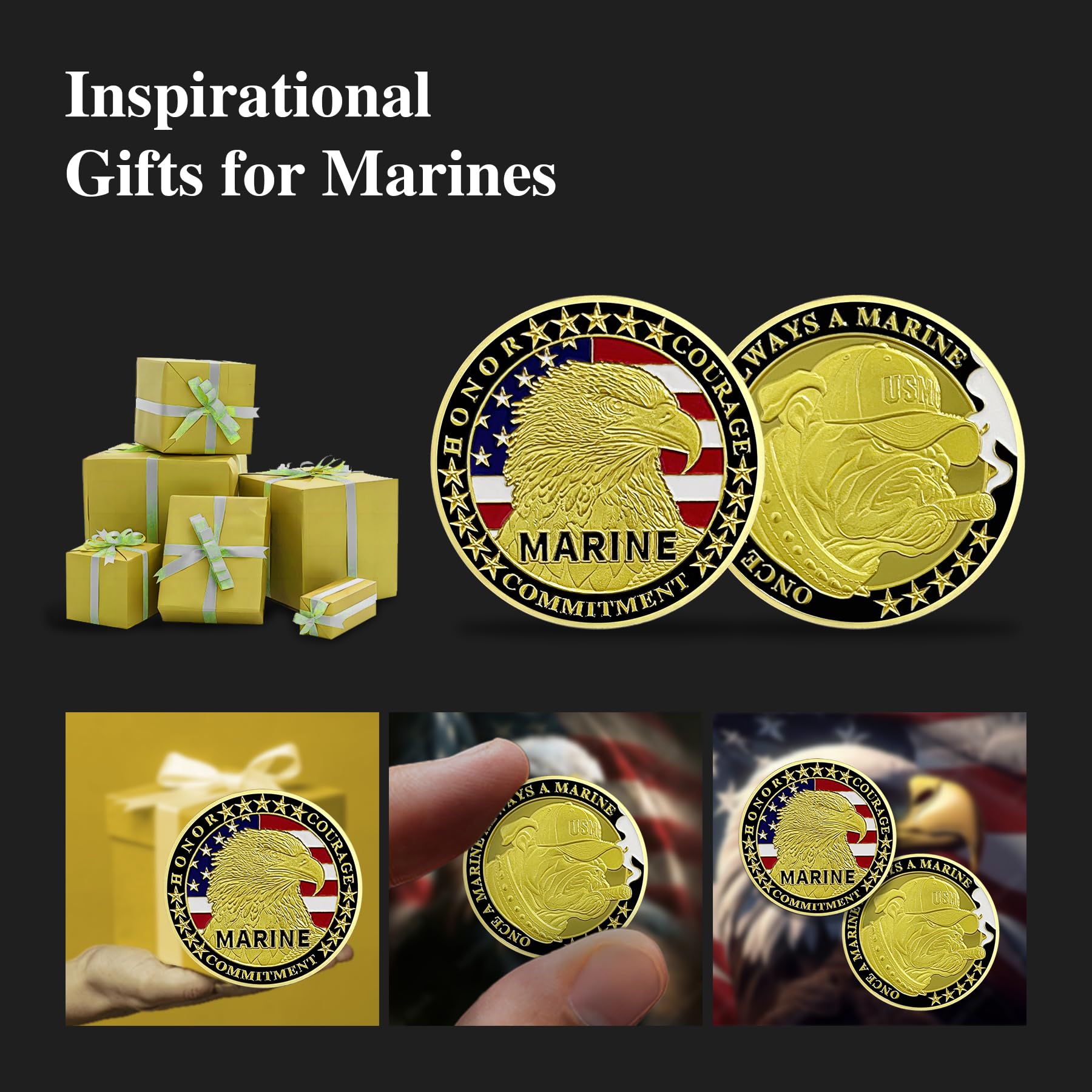 US Marine Devil Dog Challenge Coin Military Coins Gift for Marines mysite