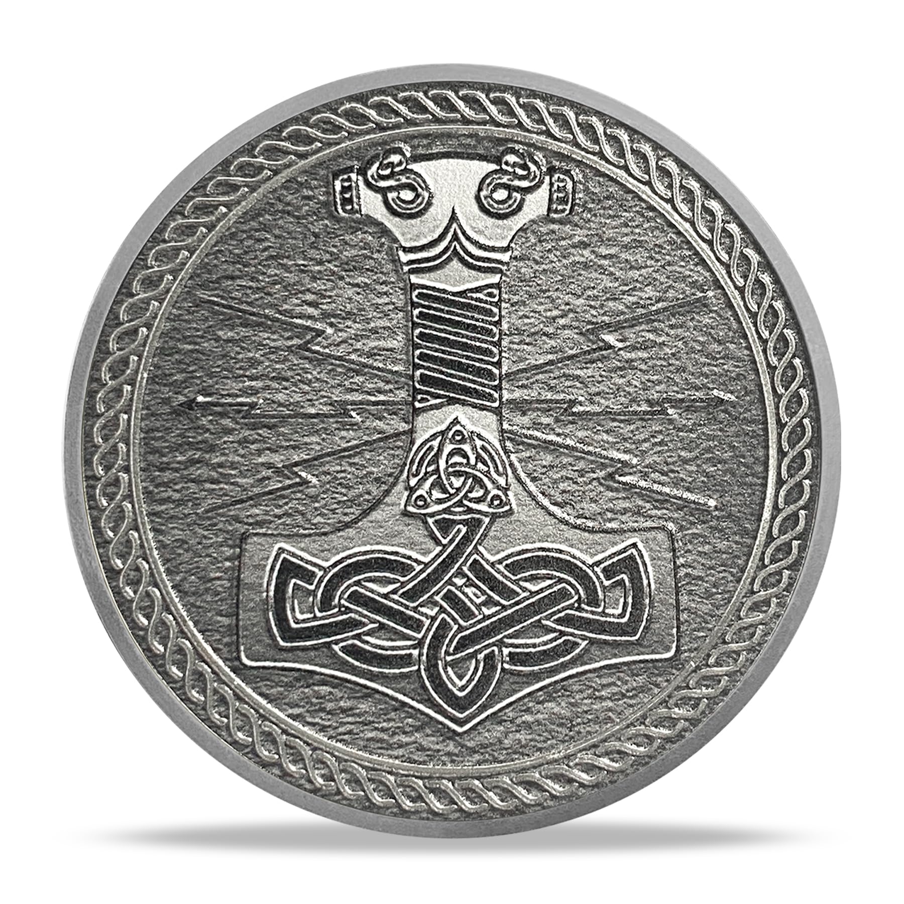 Thor Viking Norse God with Mjölnir and Runes Challenge Coin mysite