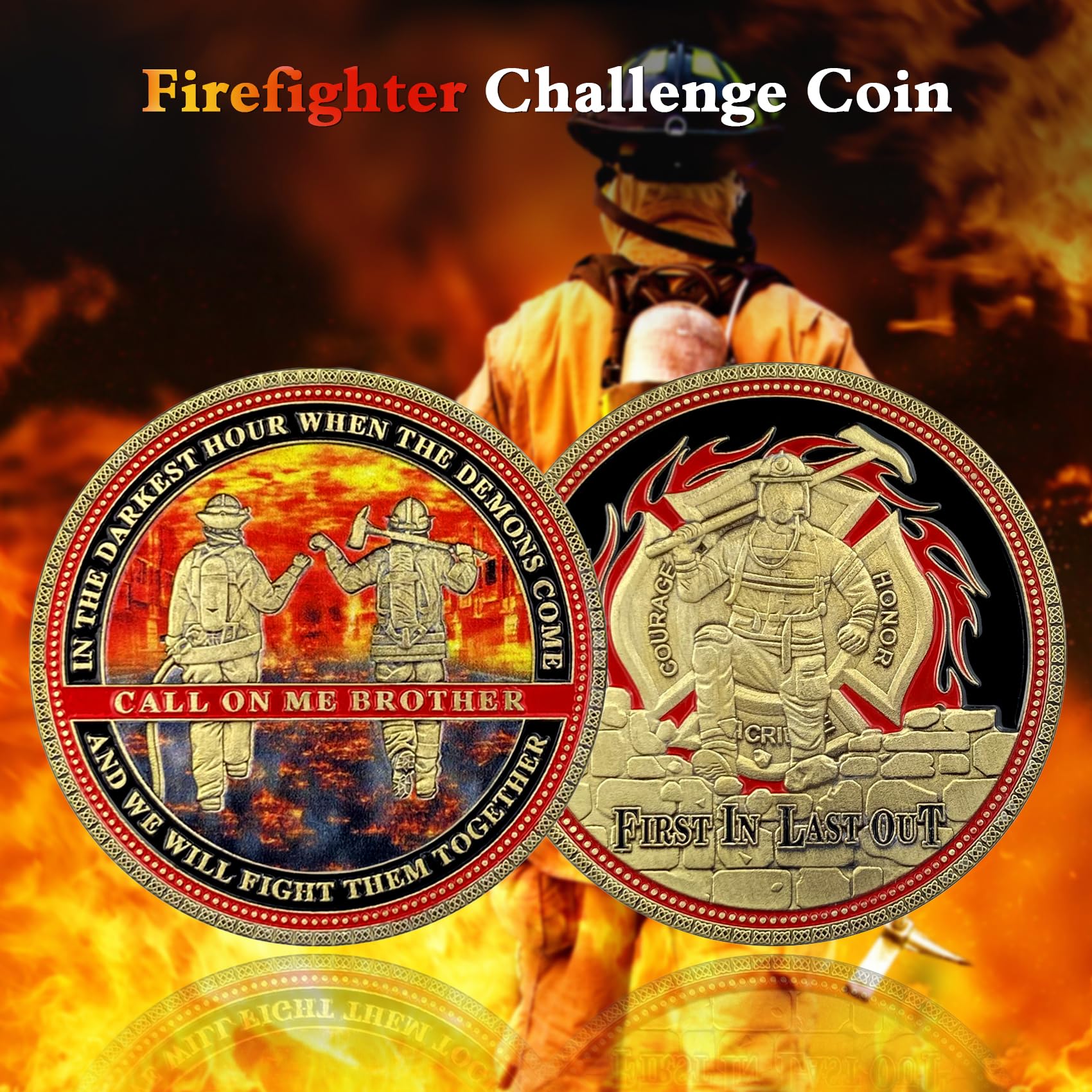 First Responder Hero Fireman Rescue Prayer Coin mysite