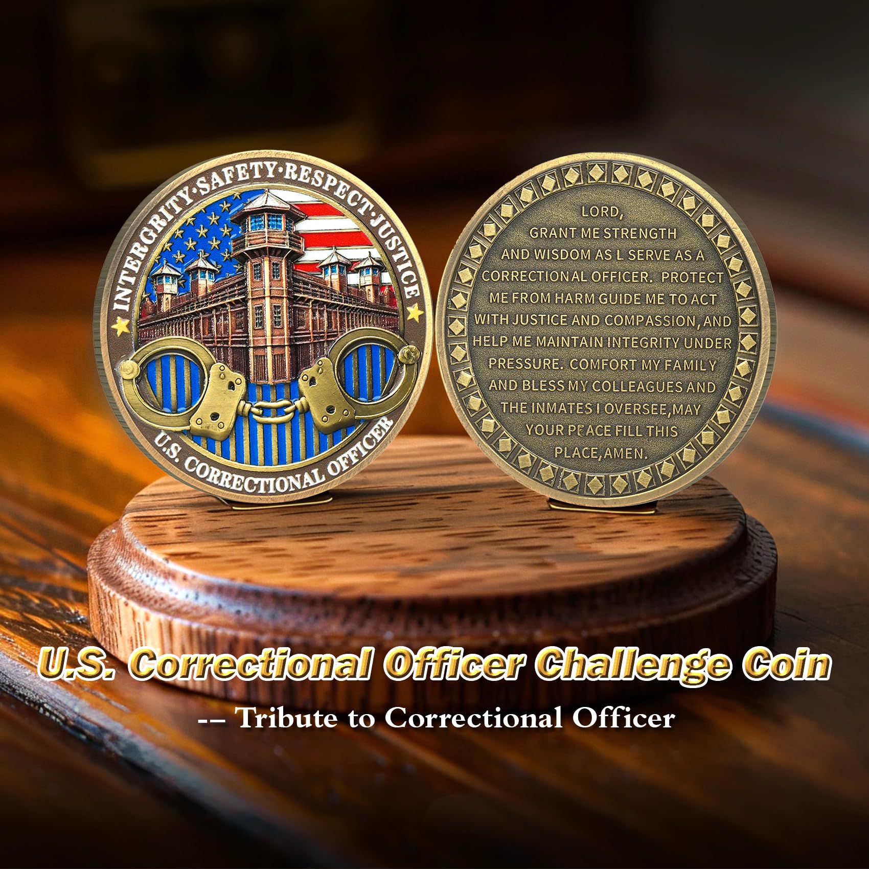 U.S. Correctional Officer Honor Correctional Officers Gray Prison Police Challenge Coins mysite