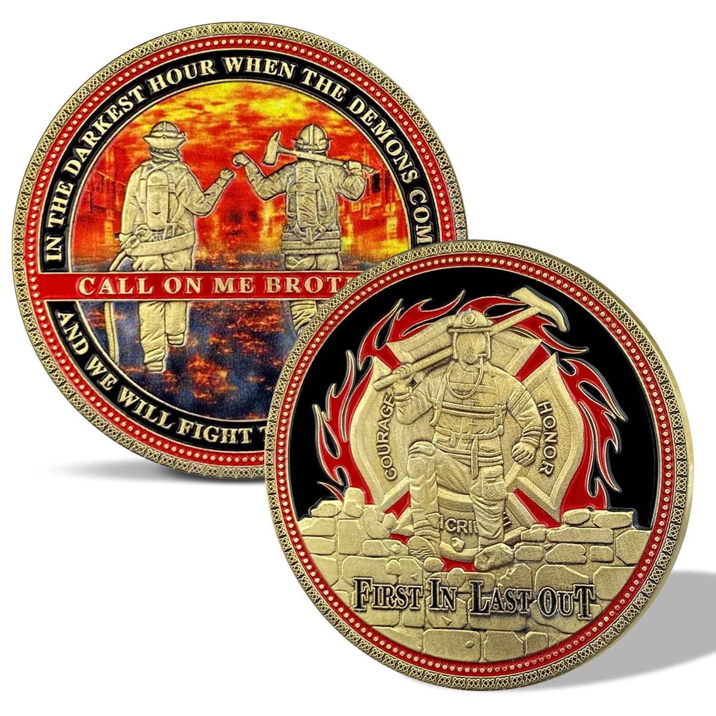 First Responder Hero Fireman Rescue Prayer Coin mysite