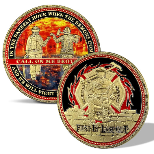 First Responder Hero Fireman Rescue Prayer Coin mysite
