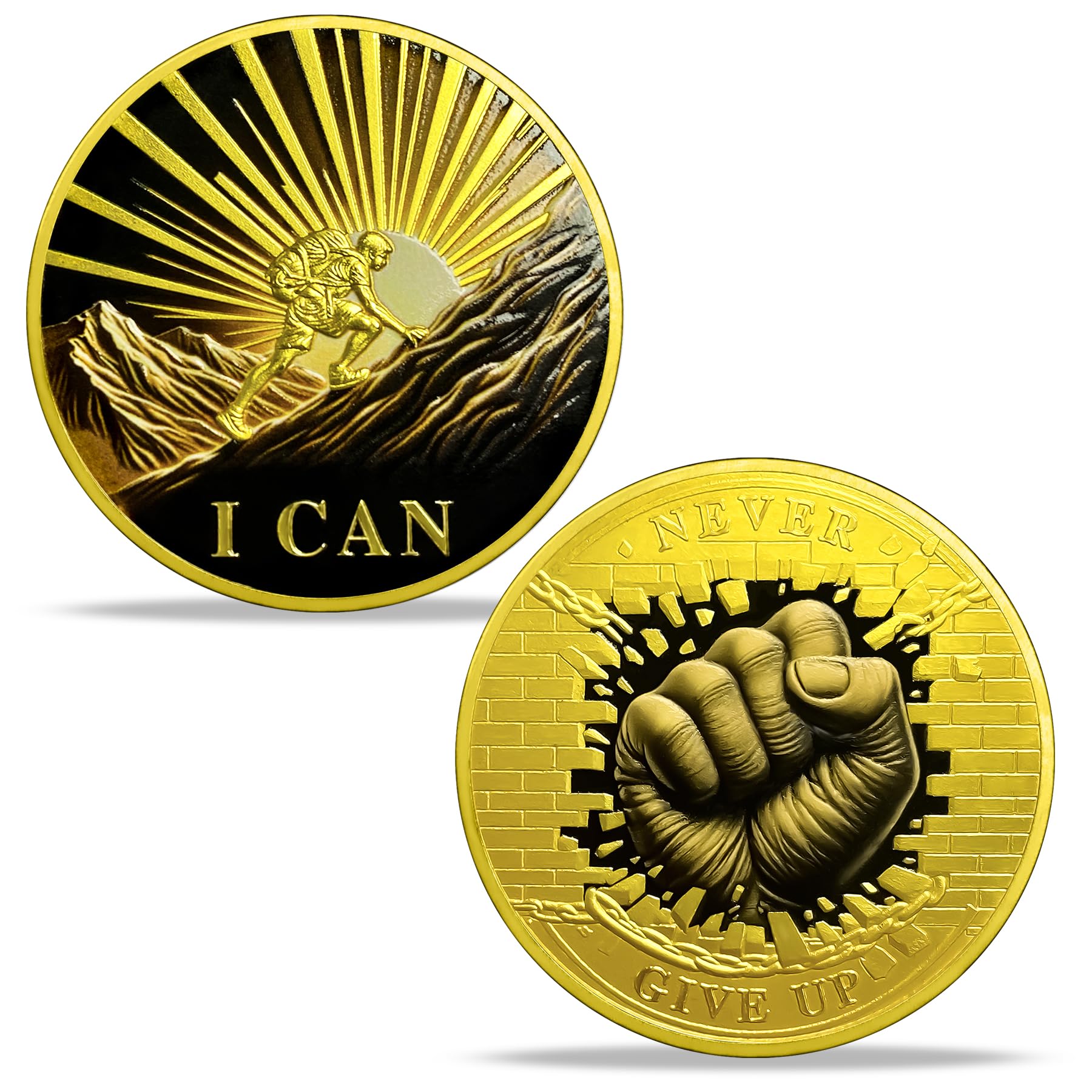 Encouragement Never Give Up Inspirational Coin mysite