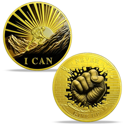 Encouragement Never Give Up Inspirational Coin mysite