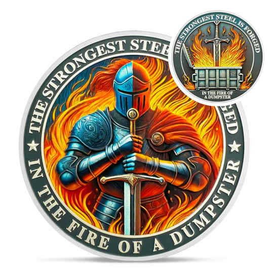 Knight Dumpster Fire Challenge Coin mysite