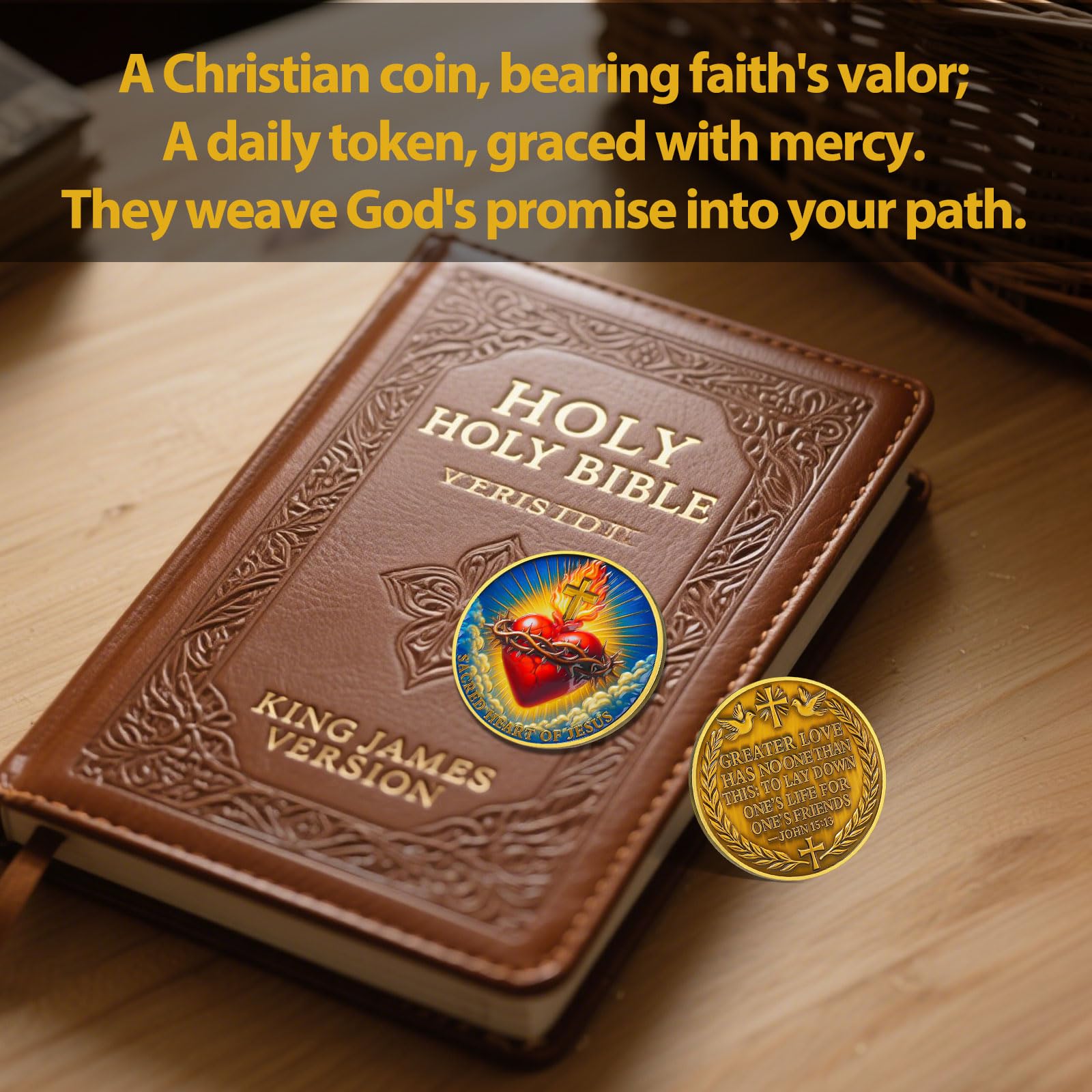 Sacred Heart of Jesus Christian Challenge Coin mysite