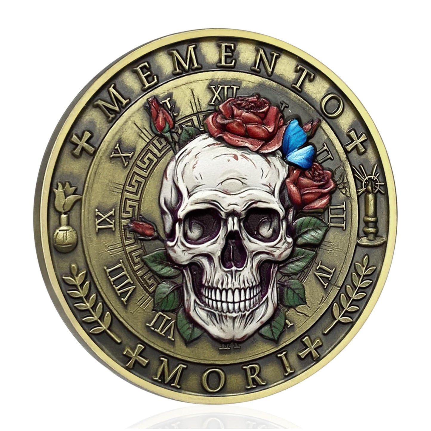 Stoic Reminder Token for Daily Stoic Meditations 3D Skull Memento Mori Challenge Coins mysite
