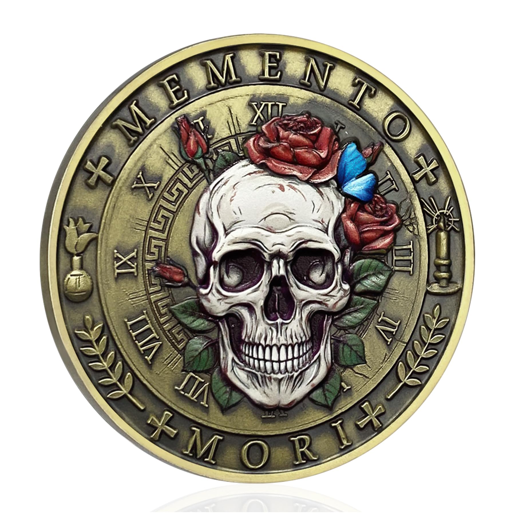 Stoic Reminder Token for Daily Stoic Meditations 3D Skull Memento Mori Challenge Coins mysite
