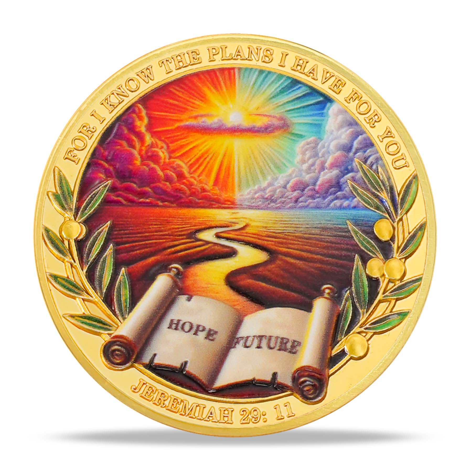 Inspring Jeremiah 29:11 Verse Hope & Future Christian Challenge Coin mysite