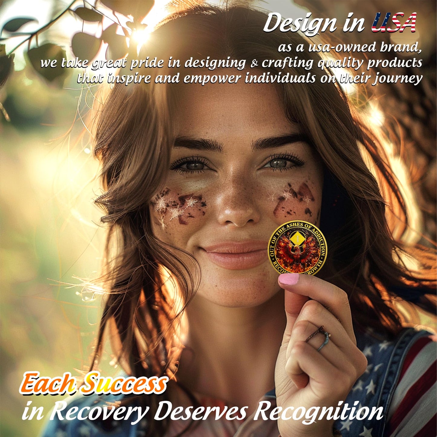 Personalized Reborn from Fire Delicate Phoenix Sobriety Coin mysite