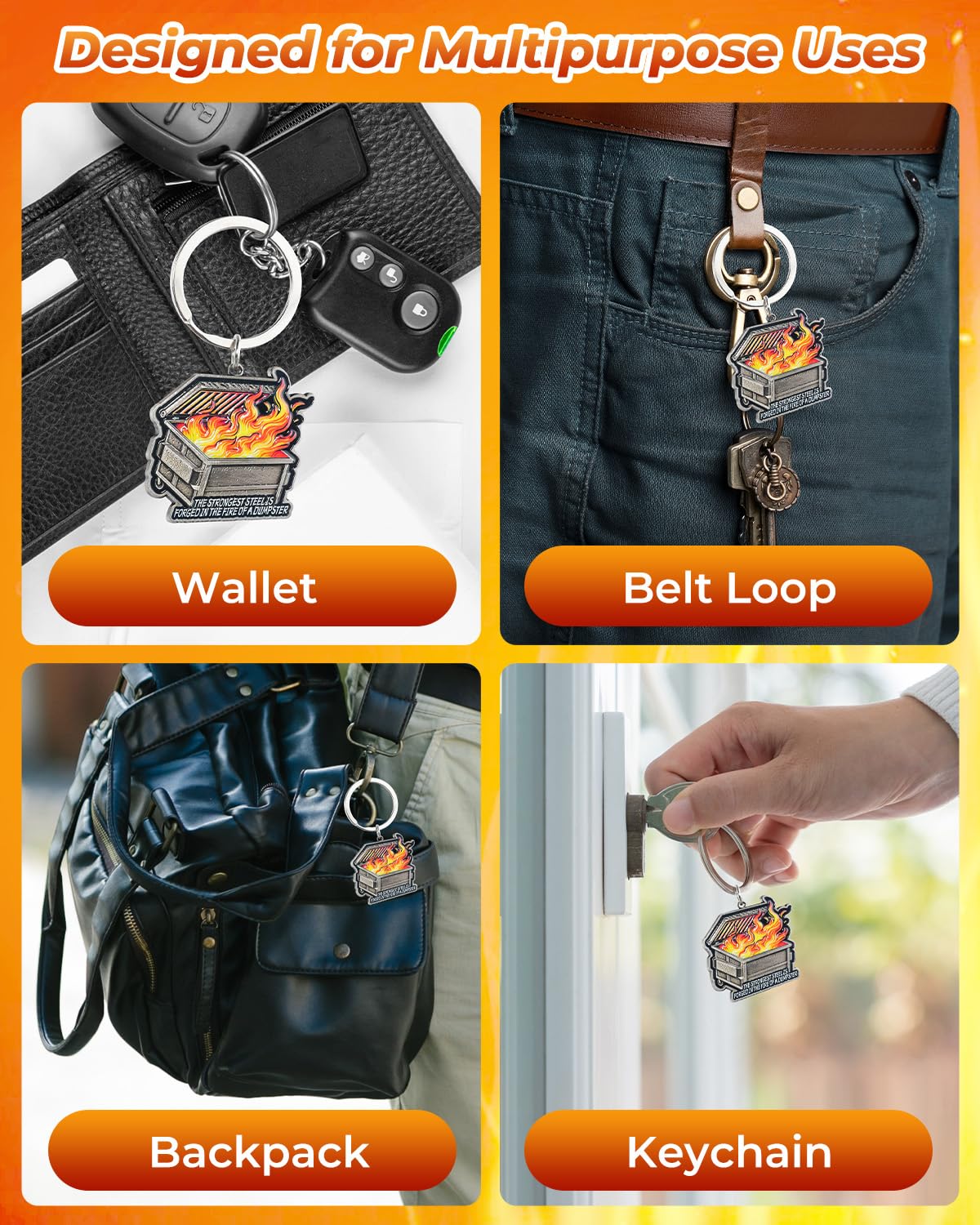 Strongest Steel Forged Emotional Dumpster Fire Keychain mysite