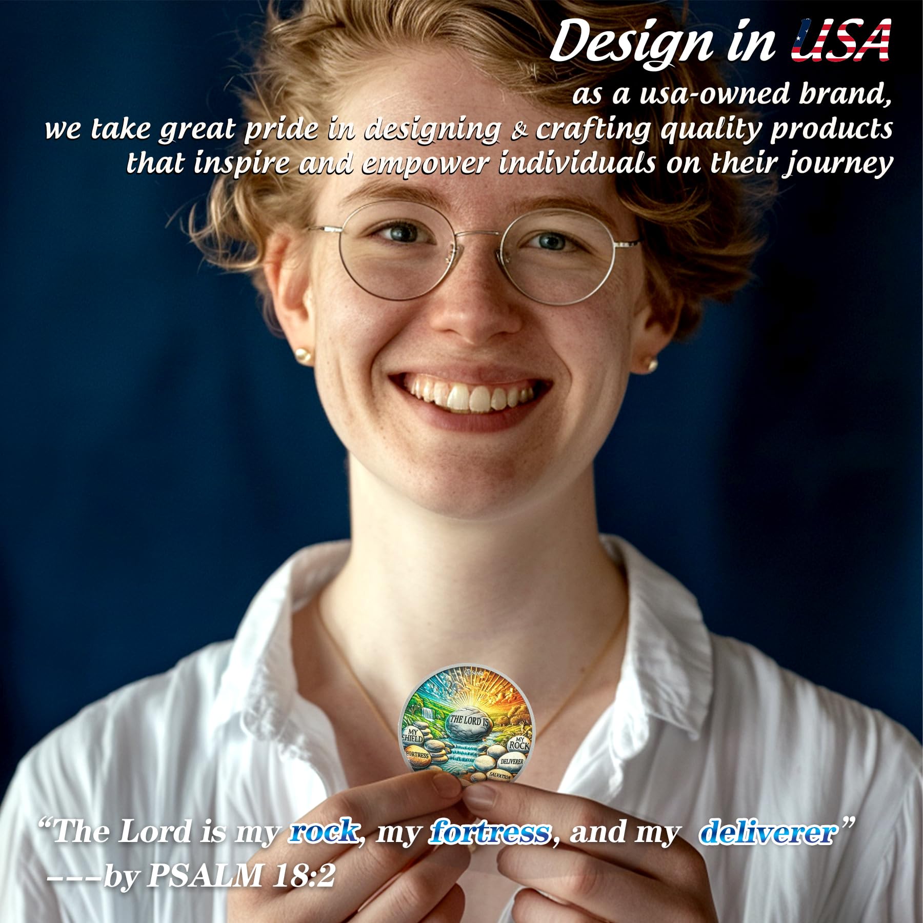 The Lord is My Rock Christian Religion Challenge Coin mysite