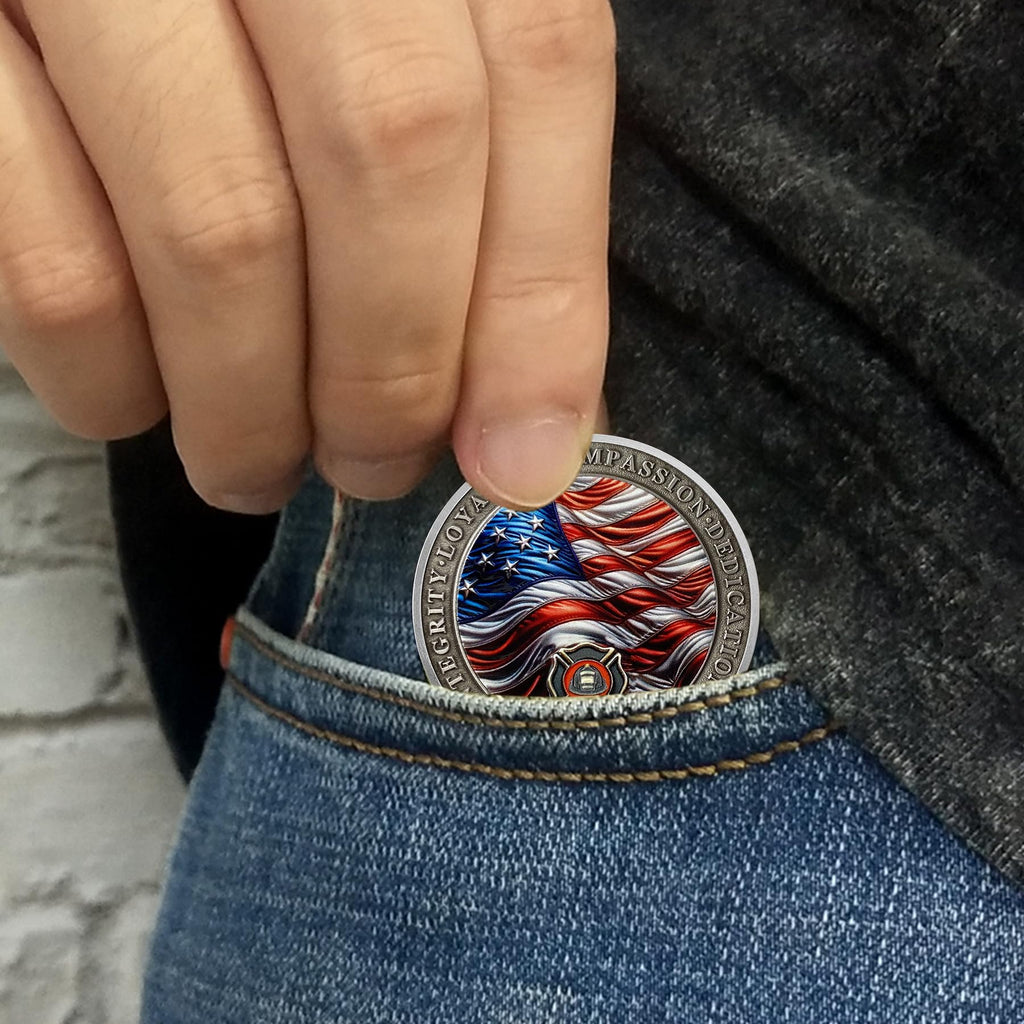 Masked Firefighter Courage & Honor Challenge Coin mysite