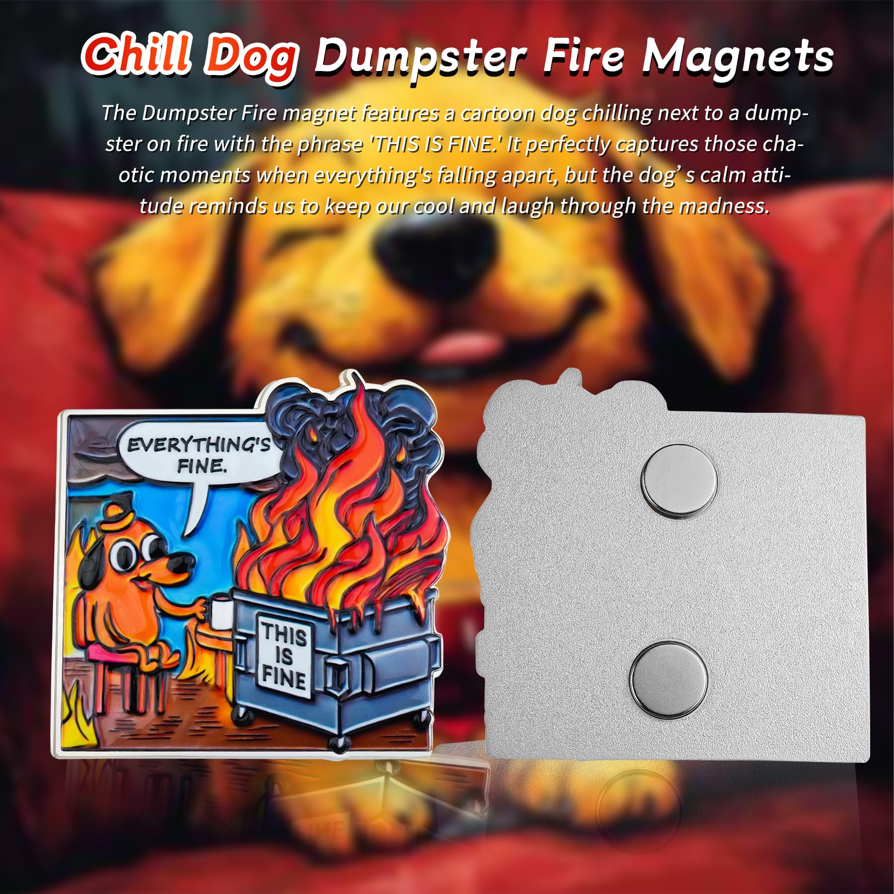 Everything's Fine  Dumpster Fire Refrigerator Magnets mysite