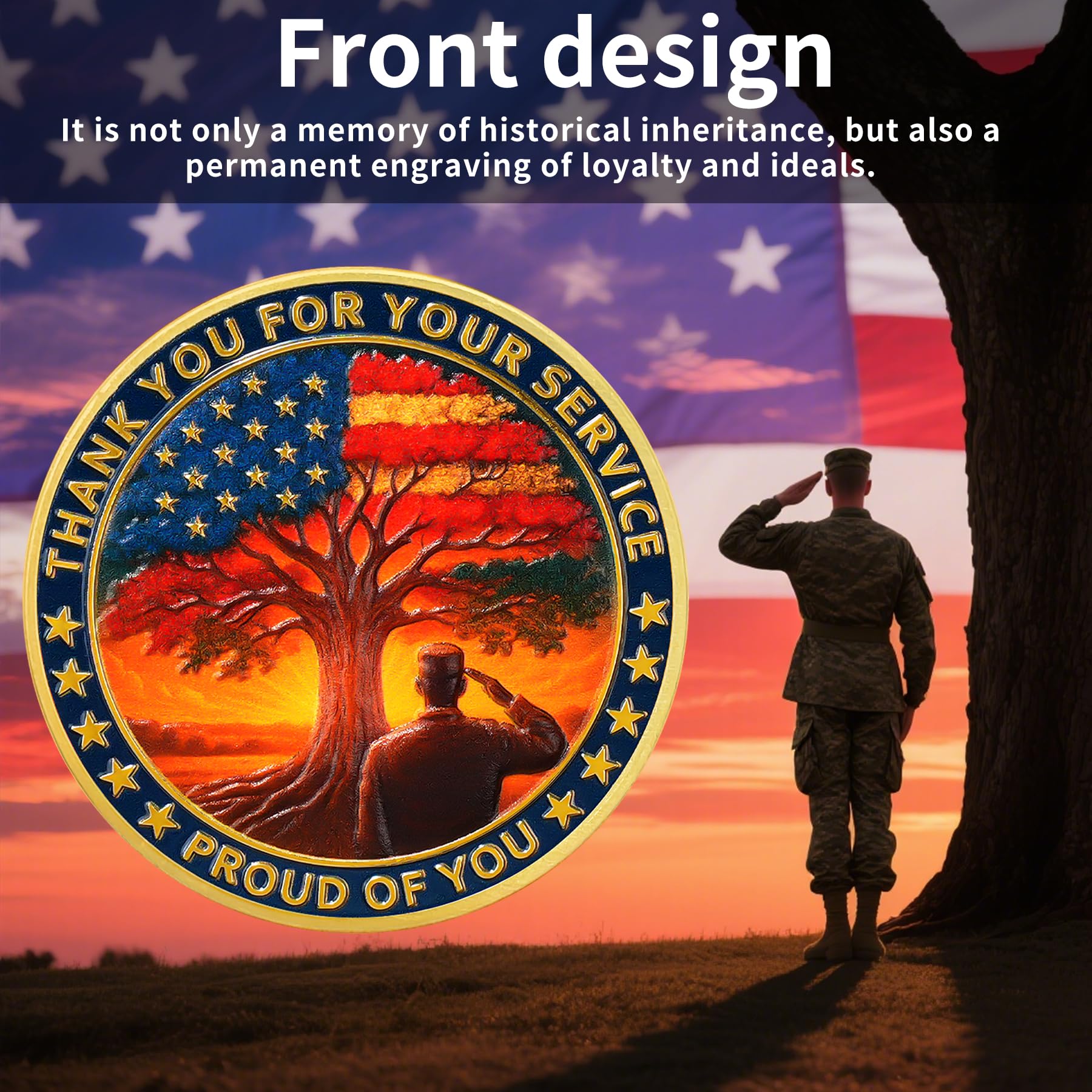 Thank You for Your Service & in Honor of All Who Served Military Veterans Challenge Coin mysite