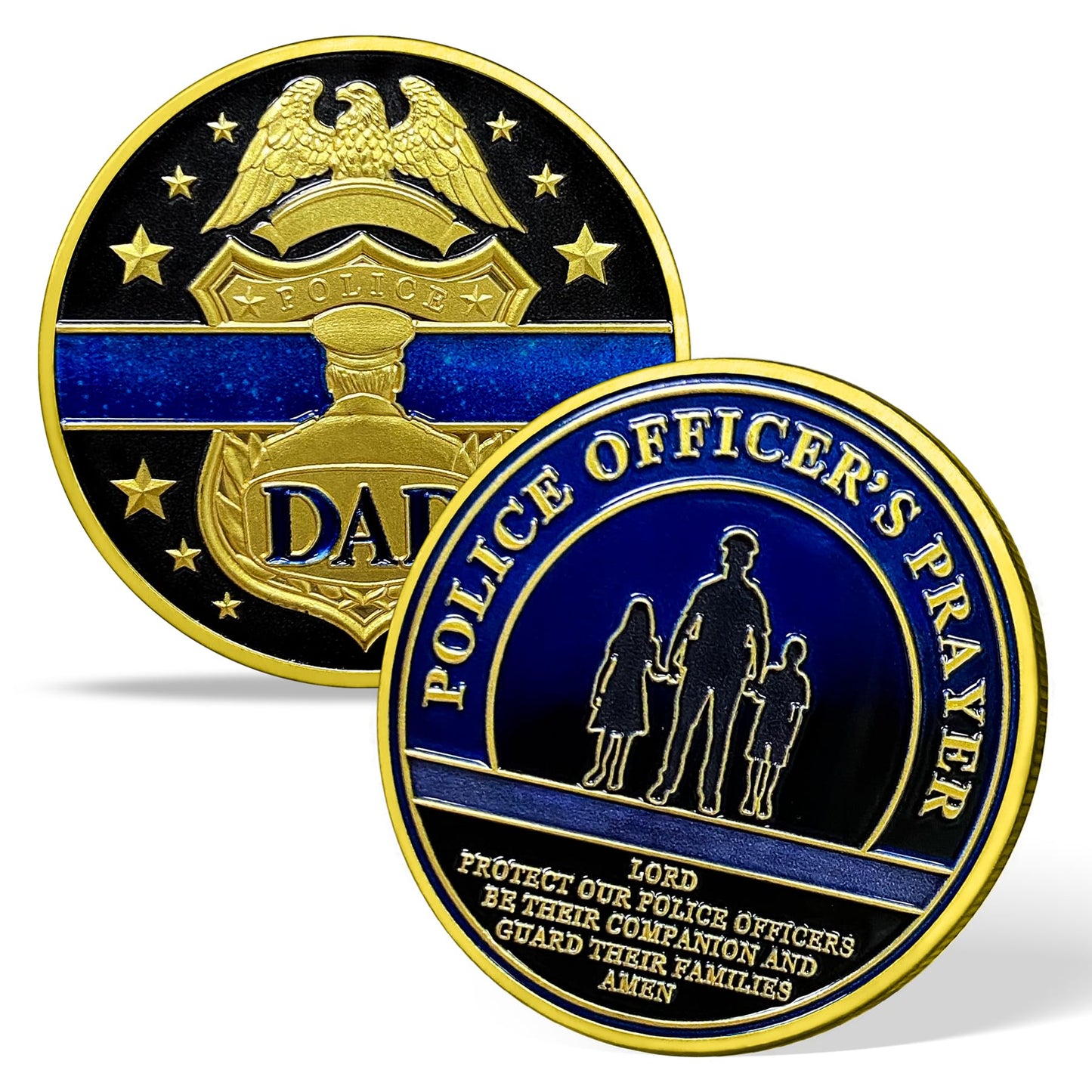 Patriotic Police Dad Challenge Coin mysite