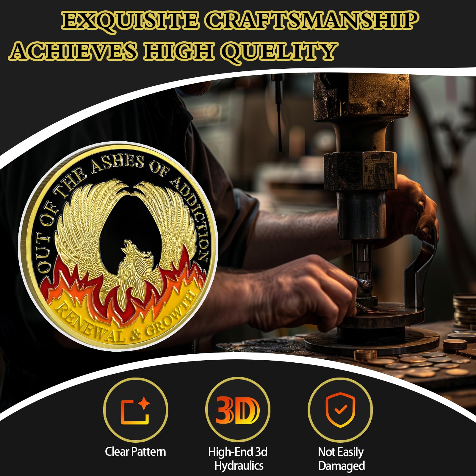 Rebirth from the Ashes Phoenix Sobriety Coin mysite