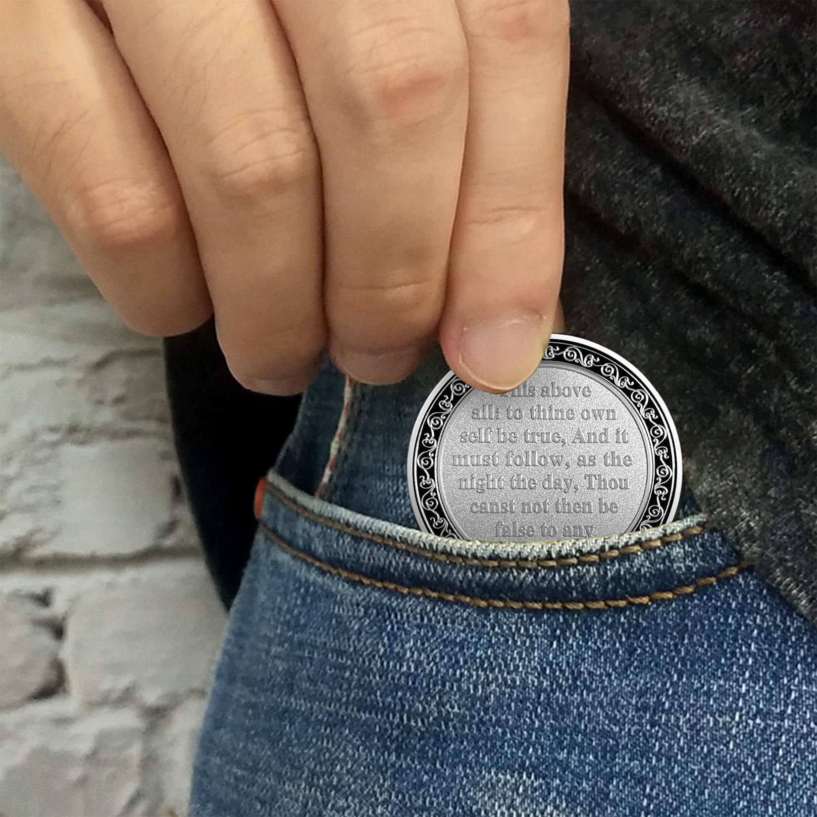 Inspirational to Thine Own Self Encouragement Coin mysite