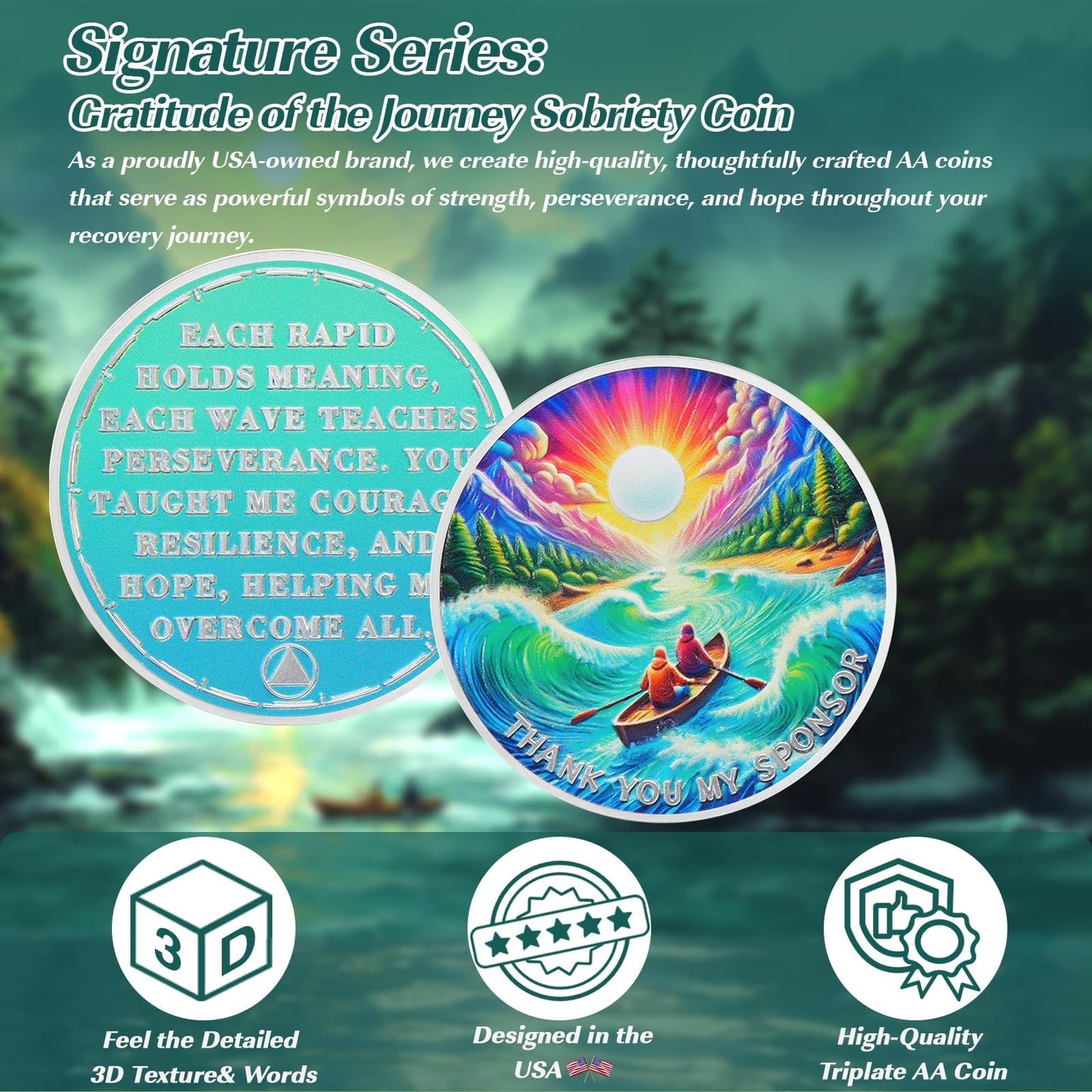 Thank You My Sponsor Sobriety Coin mysite