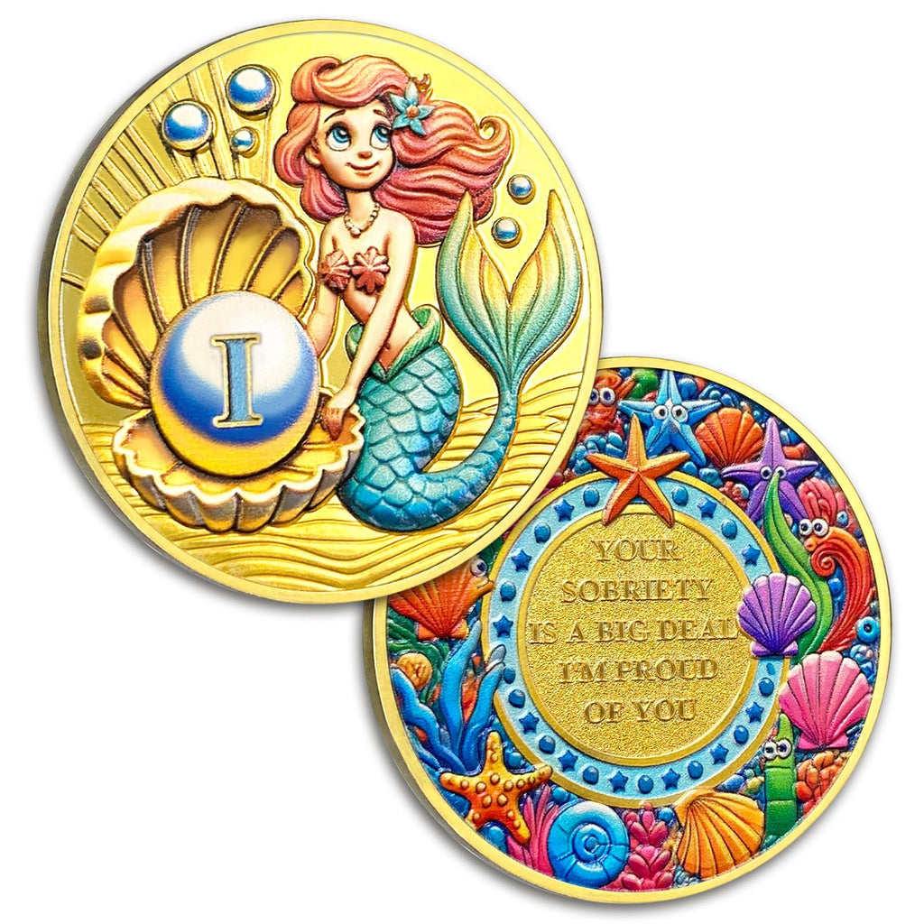 Beauty & Courage Mermaid 1-3 Year Sobriety Coin mysite