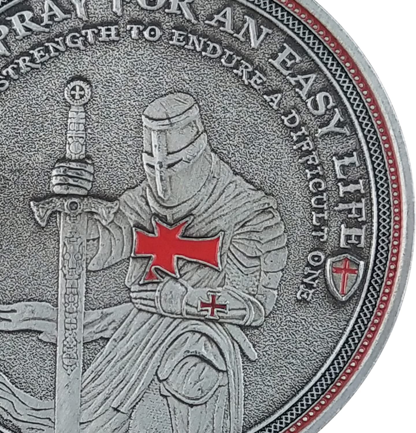 Knight Templar Challenge Coin Red Cross Religious Coin Collection Commemorative Gift mysite