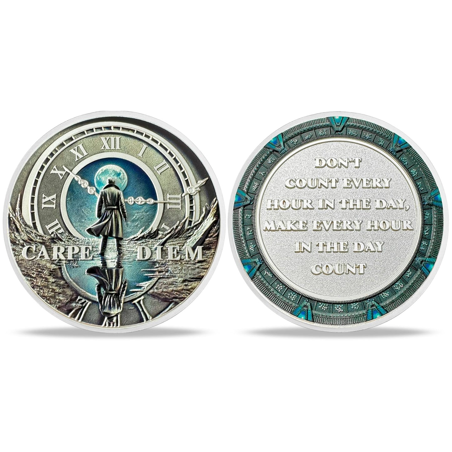 Time Traveler Overcoming Life's Challenge Coin mysite