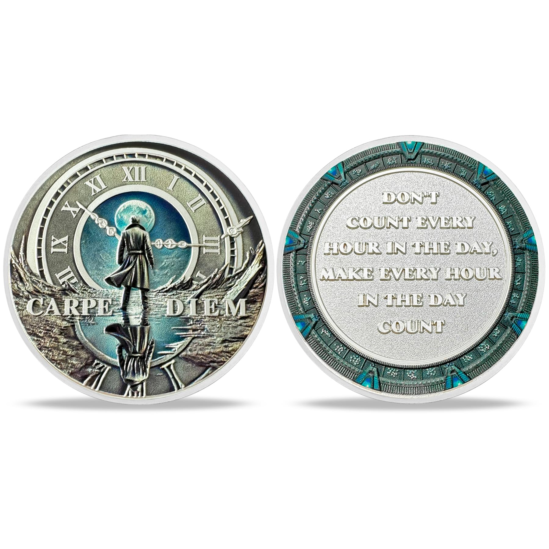 Time Traveler Overcoming Life's Challenge Coin mysite