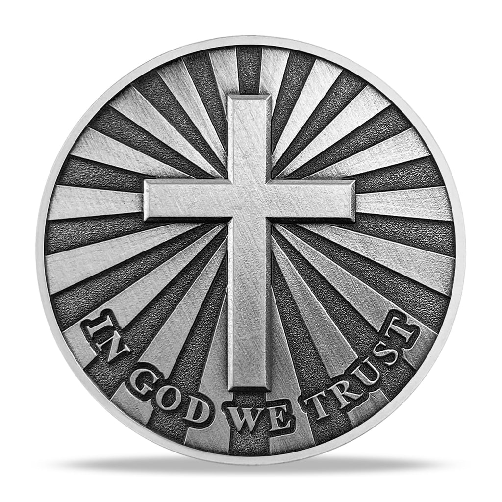 Not Today Satan Challenge Coin Christian Religious Gifts - in God We Trust mysite