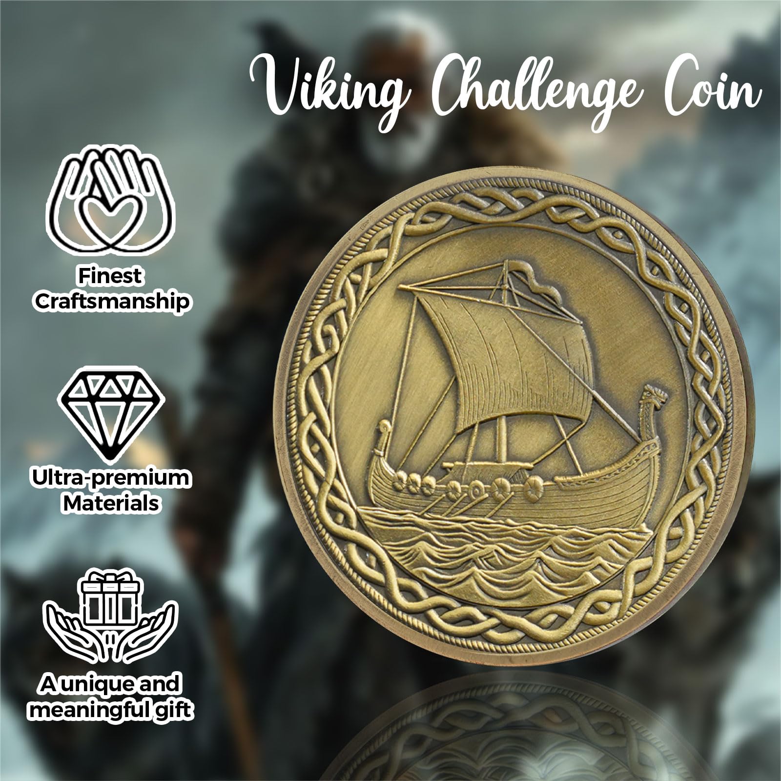 Viking Odin  Longship Coin mysite